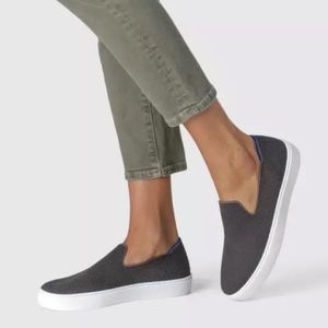 Rothy's Womens The Sneaker Slip On Steel Grey Size 5.5